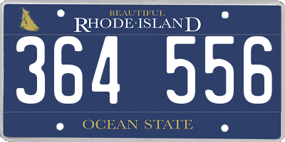 RI license plate 364556