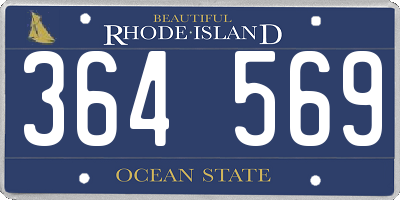 RI license plate 364569