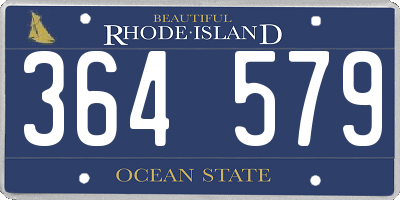 RI license plate 364579