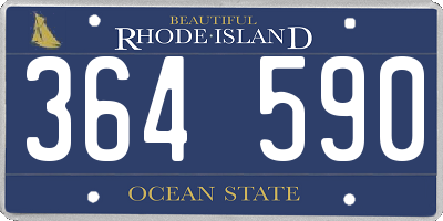RI license plate 364590