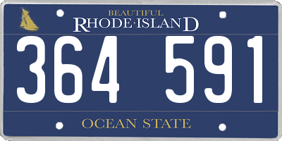 RI license plate 364591