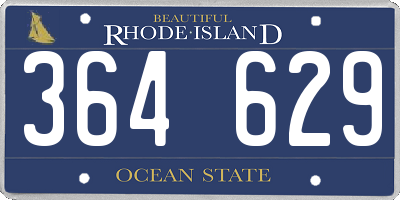 RI license plate 364629