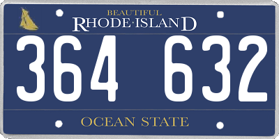 RI license plate 364632