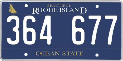 RI license plate 364677