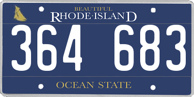 RI license plate 364683