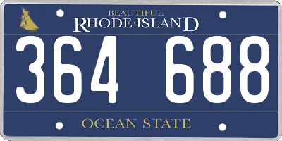 RI license plate 364688