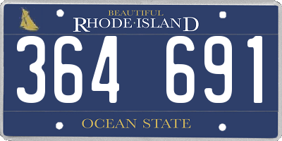 RI license plate 364691