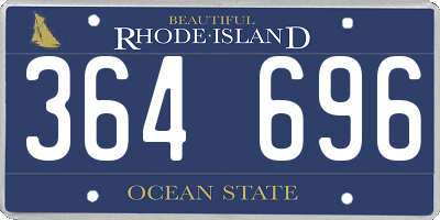 RI license plate 364696