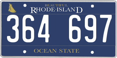 RI license plate 364697
