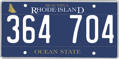 RI license plate 364704