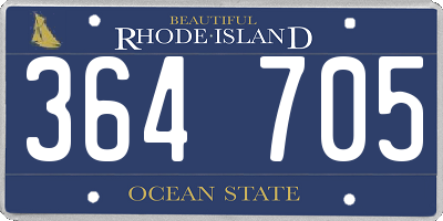 RI license plate 364705