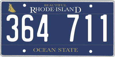 RI license plate 364711