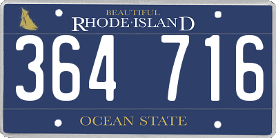 RI license plate 364716