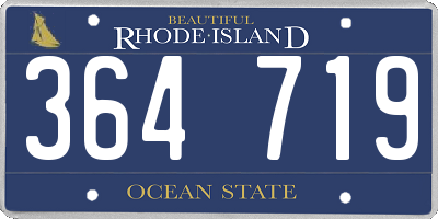 RI license plate 364719