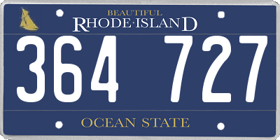 RI license plate 364727