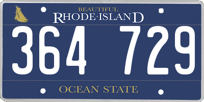 RI license plate 364729