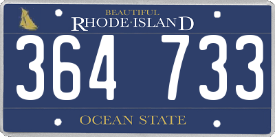 RI license plate 364733
