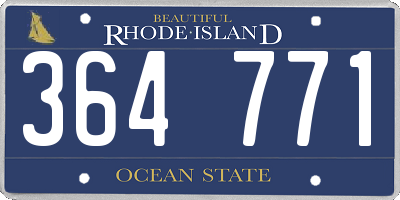 RI license plate 364771