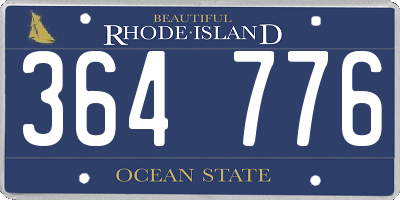 RI license plate 364776