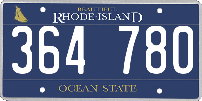 RI license plate 364780