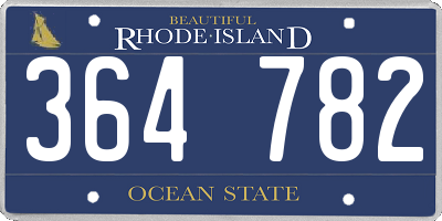 RI license plate 364782