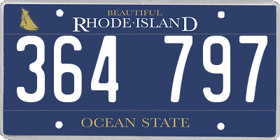 RI license plate 364797