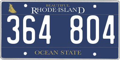 RI license plate 364804
