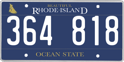 RI license plate 364818