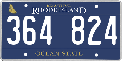 RI license plate 364824