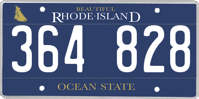 RI license plate 364828