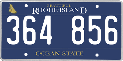 RI license plate 364856