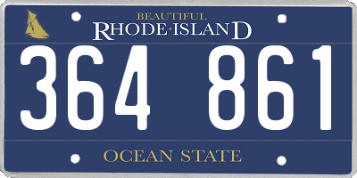 RI license plate 364861