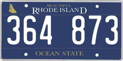RI license plate 364873