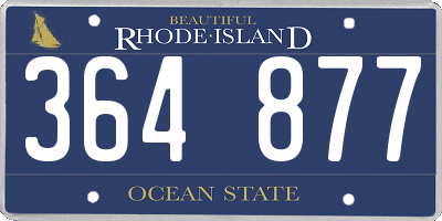 RI license plate 364877