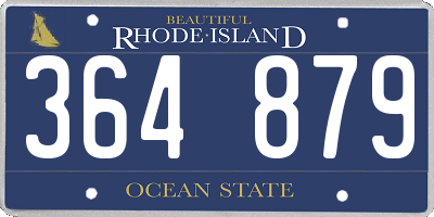RI license plate 364879