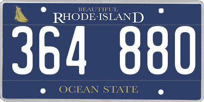 RI license plate 364880