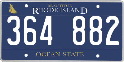 RI license plate 364882