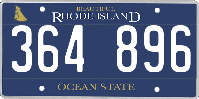 RI license plate 364896