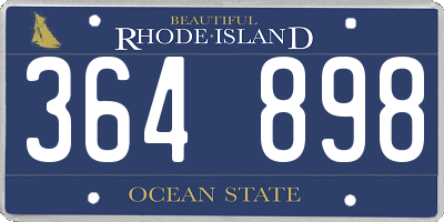 RI license plate 364898