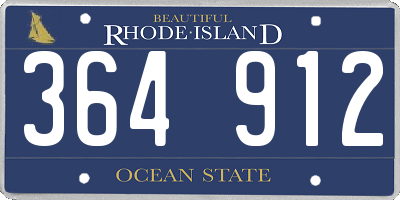 RI license plate 364912