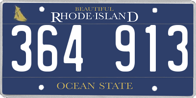 RI license plate 364913
