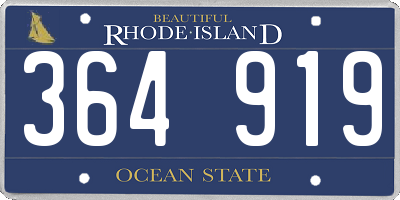 RI license plate 364919