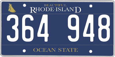RI license plate 364948