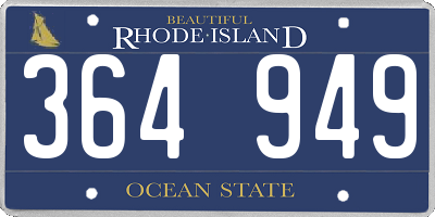 RI license plate 364949