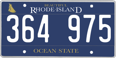 RI license plate 364975