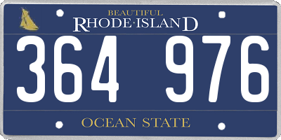 RI license plate 364976