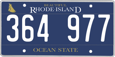 RI license plate 364977