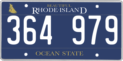 RI license plate 364979