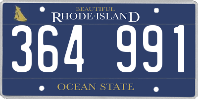 RI license plate 364991