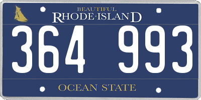 RI license plate 364993